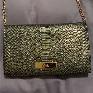Adorable purse-Silver metallic snake skin pattern